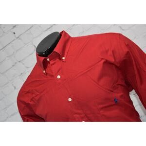 Polo Ralph Lauren Shirt Men Size LT Large Tall Classic Fit Dress Button Down Red